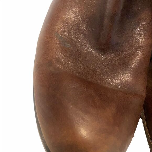 Women's Jessica Simpson Tall Brown  Crinkled Leather Boots / 6.5B / EUC - Picture 3 of 11